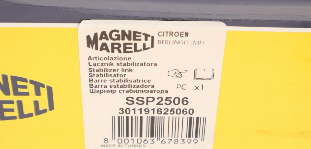 MAGNETI MARELLI  PEUGEOT тяга стабілізатора (пластик.) передн.лів./прав.306 97-